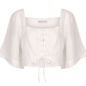 Shona Joy x Free People Blanca Boxy LaceUp 4 | Sm Off White-Ivory Crop